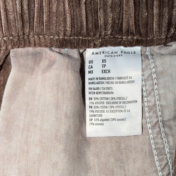 American Eagle Outfitters Brown Corduroy Wide Leg Pants - Picture 3 of 3